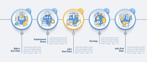 calcul des exigences de rémunération de maternité modèle d'infographie vectorielle vecteur