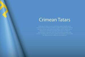 drapeau de de Crimée les tatars, ethnique groupe, isolé sur Contexte avec fond vecteur