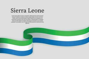 ruban drapeau de sierra Léon. fête Contexte vecteur