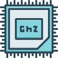 Couleur icône pour GHz vecteur