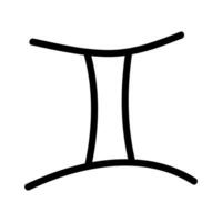 signe du zodiaque gémeaux dessiné à la main symbole ésotérique doodle élément clipart astrologie pour la conception vecteur