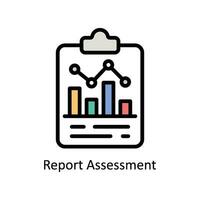 rapport évaluation vecteur rempli contour icône conception illustration. affaires et la gestion symbole sur blanc Contexte eps dix fichier