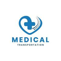 médical transport logo conception moderne et minimal concept pour médical et soins de santé entreprise vecteur