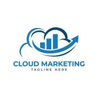 nuage commercialisation logo moderne Facile conception pour financier entreprise entreprise vecteur