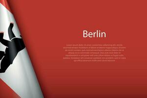 drapeau Berlin, Etat de Allemagne, isolé sur Contexte avec fond vecteur