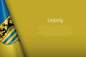 3d drapeau de Leipzig, est une ville de Allemagne vecteur