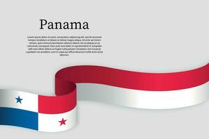 ruban drapeau de Panama. fête Contexte vecteur