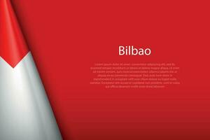 3d drapeau de bilbao, est une ville de Espagne vecteur