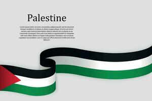 ruban drapeau de Palestine. fête Contexte vecteur