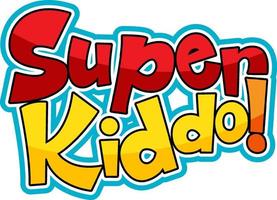 conception de texte de logo super kiddo vecteur