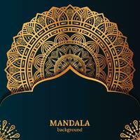 fond de mandala de luxe avec motif arabesque doré style oriental islamique arabe. vecteur