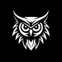 hibou - minimaliste et plat logo - vecteur illustration