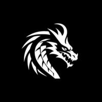 dragon - minimaliste et plat logo - vecteur illustration