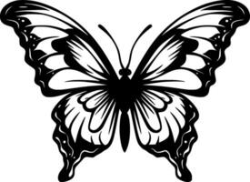 papillon, noir et blanc vecteur illustration