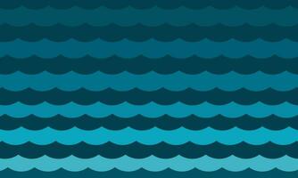 mer ondulé Contexte avec tranchant coins horizontal vecteur bleu