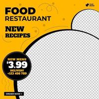 conception de bannières d'affiches de restaurants et de cafés alimentaires vecteur