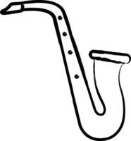 saxophone main tiré vecteur illustration