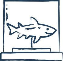 requin main tiré vecteur illustration