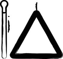 Triangle main tiré vecteur illustration