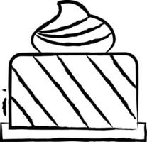Pâtisserie main tiré vecteur illustration