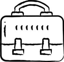 valise main tiré vecteur illustration