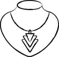 Collier main tiré vecteur illustration