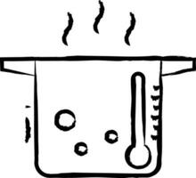 chaleur énergie main tiré vecteur illustration