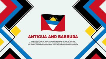 antigua et Barbuda drapeau abstrait Contexte conception modèle. antigua et Barbuda indépendance journée bannière fond d'écran vecteur illustration. antigua et Barbuda bannière