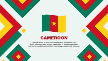 Cameroun drapeau abstrait Contexte conception modèle. Cameroun indépendance journée bannière fond d'écran vecteur illustration. Cameroun modèle