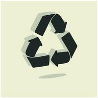 recycler icône vecteur illustration main dessin