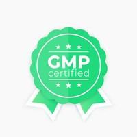 gmp agréé badge, bien fabrication entraine toi vecteur étiquette