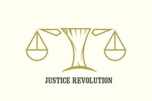 Justice main logo conception illustration. main silhouette équilibre Justice révolution la prospérité honnête juste prospère. Facile minimaliste plat icône concept raffermir légal Balance. vecteur