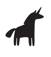 vecteur plat Licorne silhouette