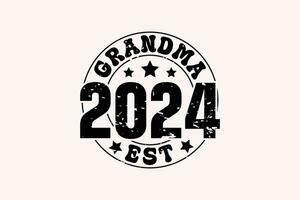 grand-mère est 2024 eps T-shirt conception vecteur