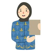 indonésien civil serviteur porter korpri uniforme illustration vecteur