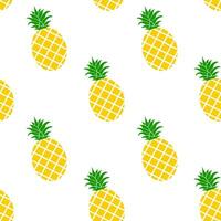 Frais et juteux ananas. sans couture modèle sur blanc Contexte. vecteur