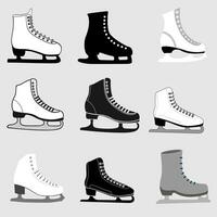 patins icône vecteur ensemble. la glace patin illustration signe collection. figure patinage symbole ou logo.