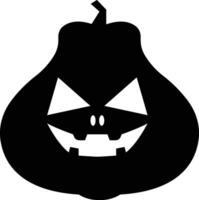 Halloween citrouilles sculpté visage silhouettes icône. noir isolé visage motifs . effrayant et marrant visage de Halloween citrouille ou fantôme. plat vecteur