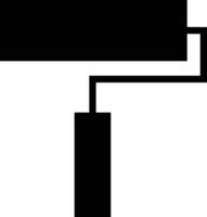 peindre brosse noir icône dans branché plat style isolé . peindre brosse page symbole pour site Internet graphique conception logotype, application, ui. peindre rouleau vecteur. vecteur