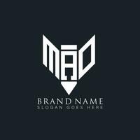 mao abstrait lettre logo. mao Créatif monogramme initiales lettre logo concept. mao unique moderne plat abstrait vecteur lettre logo conception.