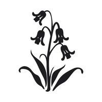 une jacinthe des bois fleur vecteur noir silhouette gratuit