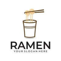 ramen illustration logo vecteur