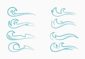ensemble d'illustrations vectorielles de vagues vecteur
