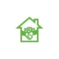 maison vente et achat accord logo, adapté pour votre logement affaires et autres. vecteur