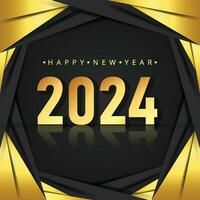 content Nouveau année 2024 invitation carte magnifique Contexte vecteur