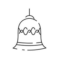 Noël cloche ligne icône. linéaire style signe pour mobile concept et la toile conception. tinter cloche contour vecteur icône. symbole, logo illustration. vecteur graphique.