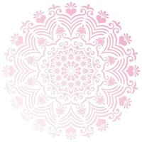 une rose mandala représentant l'amour dans brillant couleurs sur une blanc Contexte pour le Contexte. vecteur