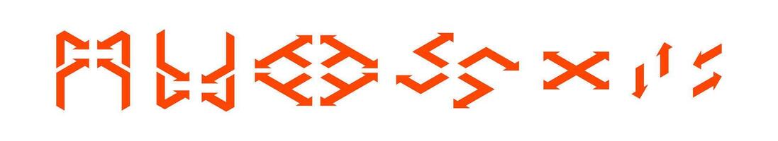 isométrique direction La Flèche symboles ensembles. vecteur icône illustration
