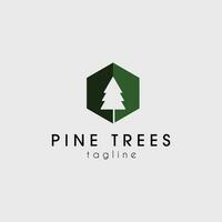 pin des arbres logo vecteur conception