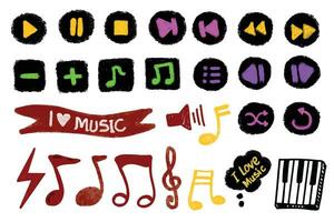 la musique bouton et symbole illustration vecteur